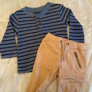 Cat & Jack Baby Boy Outfit 12 Months Pants & Shirt!